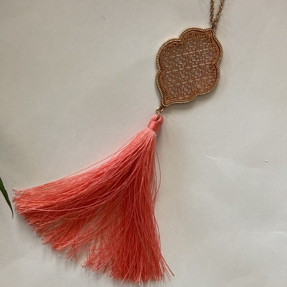 Long Pendant & Tassel Necklace - Picture 2 of 8